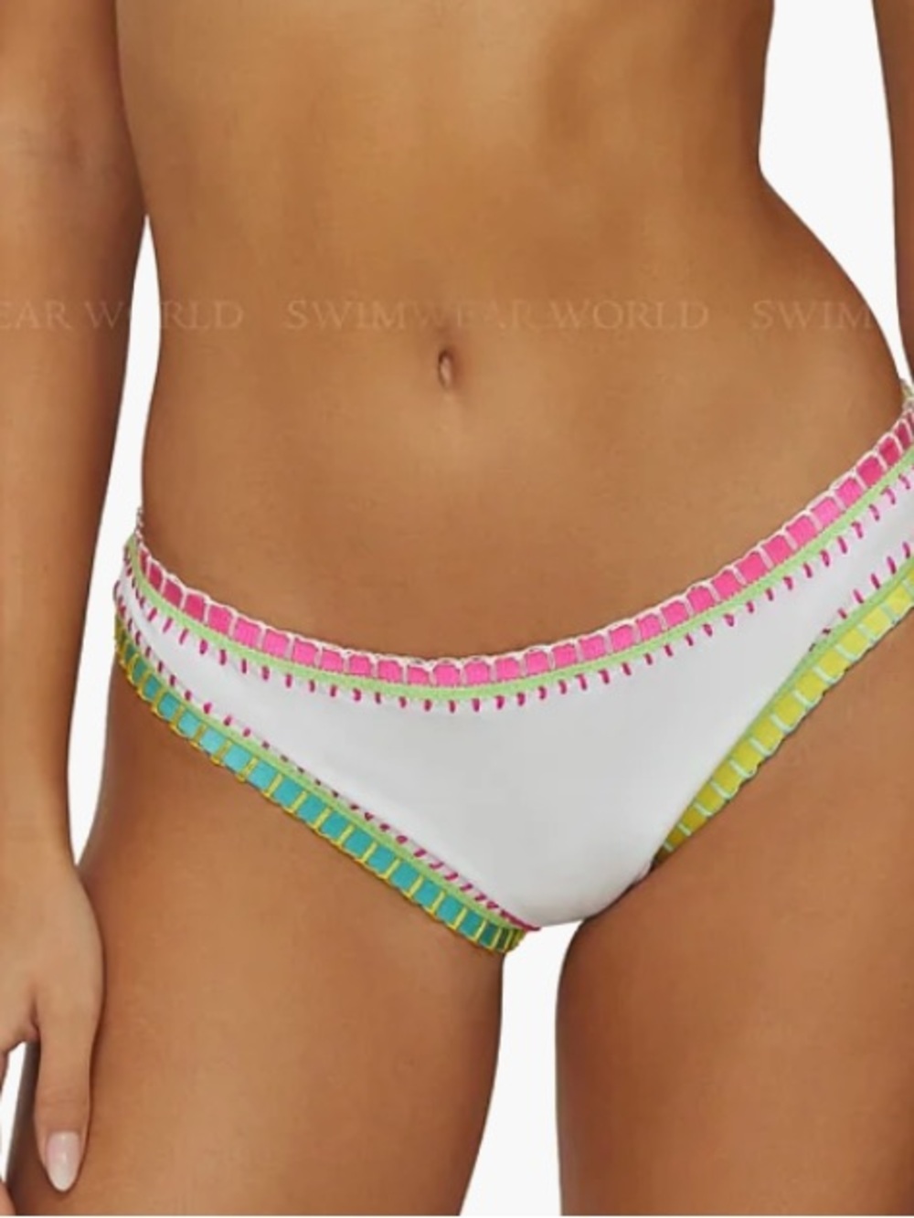 PQ Swim Platinum Solange Ferrarini Water Lilly Crochet Bikini Bottom NWT Medium